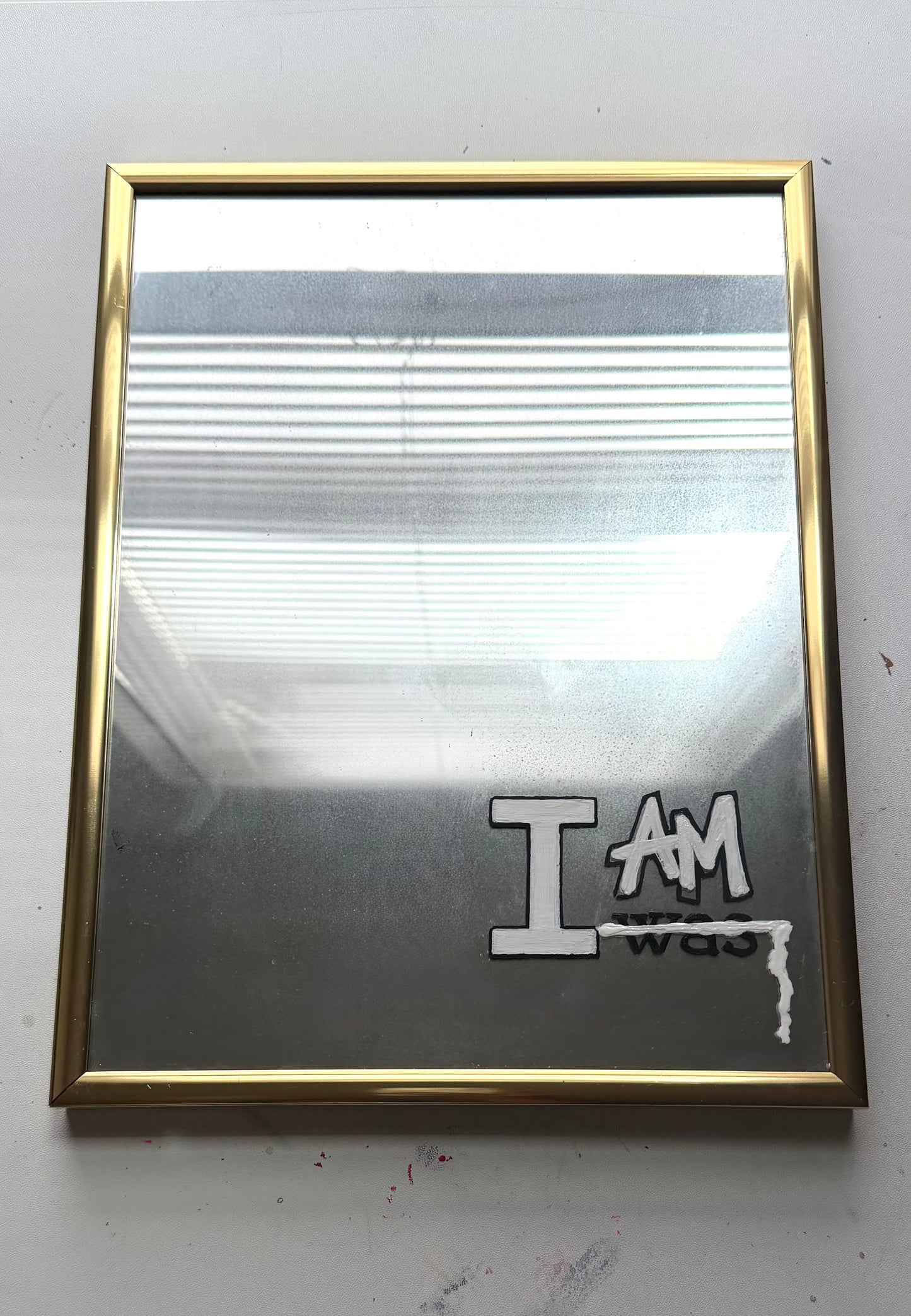 “I AM” Mirror-Like Gold Frame