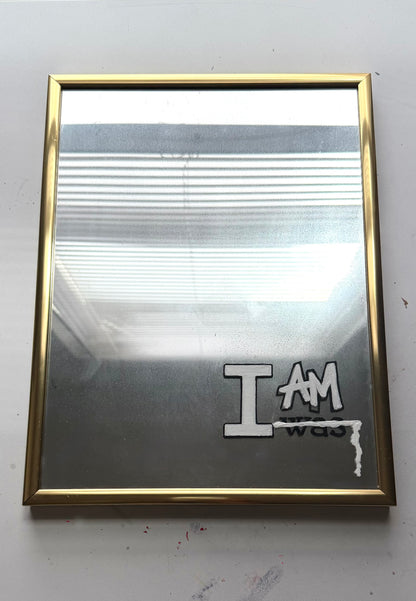“I AM” Mirror-Like Gold Frame