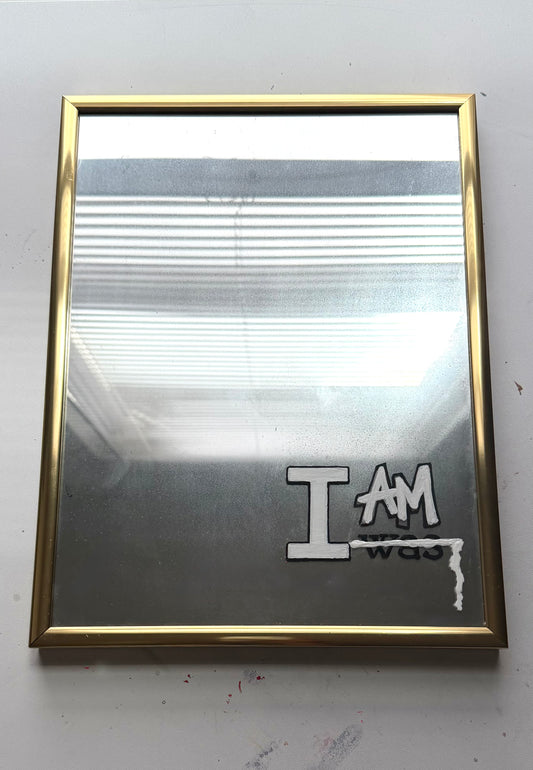 “I AM” Mirror-Like Gold Frame